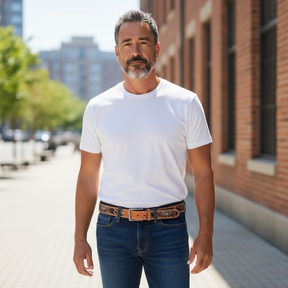 Tex Made Other - Stylish Tan Leather Belt for Men